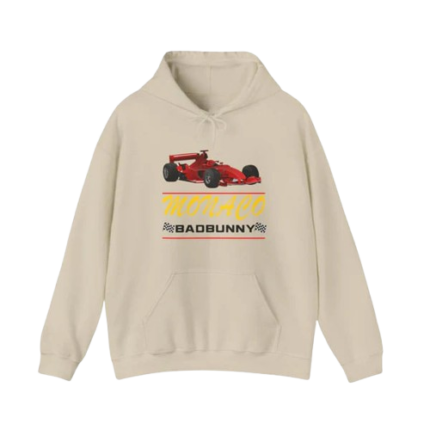 MONACO RACE CAR TOUR DATES HOODIE NATURAL