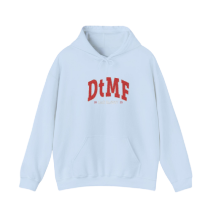DTMF Merch – Red Blue Embroidery Hoodie